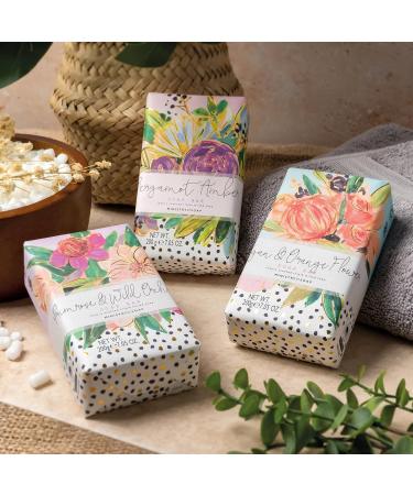 Ministry of Soap Painted Marks Wrapped Soap Naturally Coloured Triple-Milled Soap Primrose and Wild Orchid 200g - Buy Online on GoSupps.com