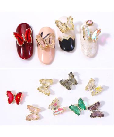 Zayookey 24 Pcs Butterfly Nail Charms 3D Nail Art Diamonds Glitter Acrylic Butterfly Rhinestones for Nails Gems Decor Crystal Nail Design DIY (Nail Accessories) - Buy Online on GoSupps.com