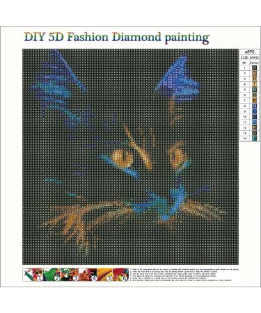 MXJSUA DIY 5D Diamond Painting Black Cat Kit for Adults - Full Drill Round Diamond Art Craft 12x12 Inch - Buy Online on GoSupps.com