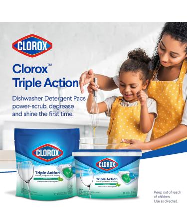 Buy Clorox Triple Action Dishwasher Detergent Pacs - 43 Count (Case of 6) | Fresh Scent | International Shipping Available - Buy Online on GoSupps.com