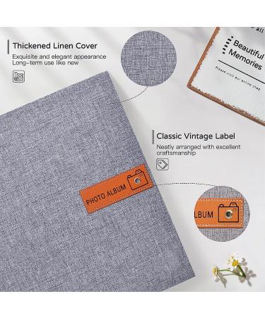 Popotop Large Photo Album Self Adhesive 4x6 5x7 8x10 Scrapbook Album DIY 60 Pages Picture Book Gifts for Mom Family Baby and Wedding with Metal Pen and Plastic Board 13"x12.6"60pages Grey - Buy Online on GoSupps.com