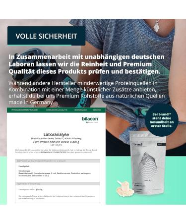 Buy Brandl Vegan Protein 4K - Chocolate Wonder 1000g | Dairy-Free & No Artificial Sweeteners | Premium Vegetable Protein Powder for Vegans - Buy Online on GoSupps.com