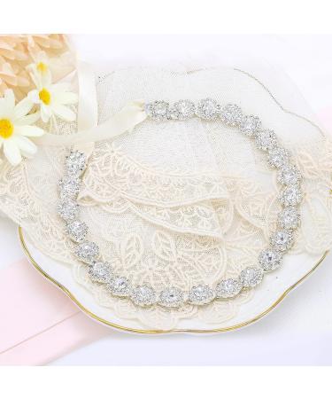 Oriamour Crystal Wedding Headband - Rhinestone Bridal Hair Accessories in Silver - Buy Online on GoSupps.com