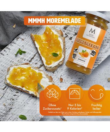 MORE NUTRITION Moremelade - 4x240g Apricot Light Fruit Spread | Buy Internationally - Buy Online on GoSupps.com