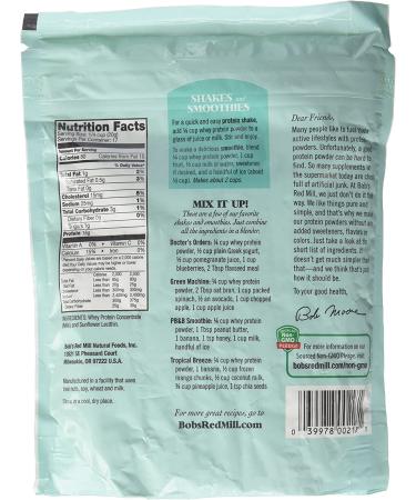 Bob's Red Mill Whey Protein Concentrate 12oz Bags (Pack of 4) - High-Quality Protein Supplement - Buy Online on GoSupps.com