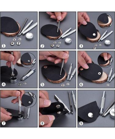 100 Set 12.5mm Snap Fasteners Leather Buttons Kit with Fixing Tools - Press Studs Set - Buy Online on GoSupps.com