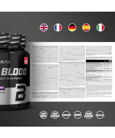 Buy BioTechUSA Black Blood Caf+ Powder 12 Active Ingredients 200mg Caffeine Sugar & Gluten-Free Blue Grapes Flavor 300g | International Shipping Available - Buy Online on GoSupps.com