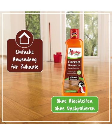 Poliboy Parquet Renovator - Shiny Finish for Wooden & Cork Floors - 500ml Made in Germany - Instant Sealing & Soil Cleaning - Buy Online on GoSupps.com
