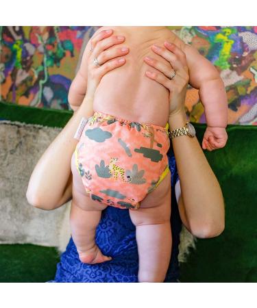 Close Parent Pink Cheetah Waterproof Nappy Cover | Adjustable Popper Design | Eco-Friendly for Newborn to Toddler - Buy Online on GoSupps.com