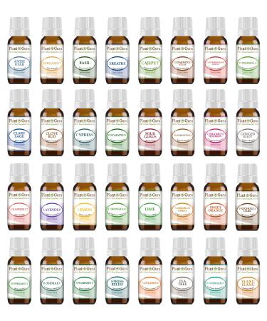 Ultimate Essential Oil Set 32-10 ml 100% Pure Therapeutic Grade for Aromatherapy Diffuser Skin Body Hair. Perfect for DYI Crafts Soap Lotion Cream Lip Balm and Candle Making.