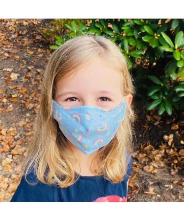 Green Sprouts i play Adjustable Reusable Face Mask - Aqua Rainbows - Adult Large | Eco-Friendly Protection for All Ages - Shop Internationally - Buy Online on GoSupps.com