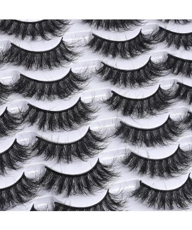 8D Fluffy False Eyelashes | Wispy Faux Mink Lashes | Lightweight Cat Eye Lashes 14 Pairs Pack for Stunning Looks - Buy Online on GoSupps.com