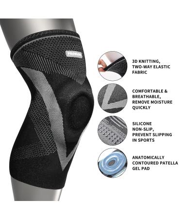Proiron Kniebandage f r Meniskus & Kniegelenk | Orthop dische Bandage f r Sport & Erholung | XL Schwarz - Ideal bei Knieverletzungen Schmerzen & Ligamentverletzungen - Buy Online on GoSupps.com
