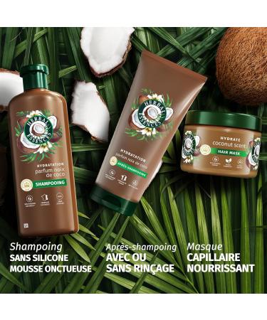 Herbal Essences Routine Hydratation Parfum Coco Avec Shampoing 250ml Apr s-Shampoing 200ml Et Masque 500ml. Aide Nourrir et Lisser Pour Des Cheveux Doux. Ingr dients d'Origine Naturelle* V gan - Buy Online on GoSupps.com