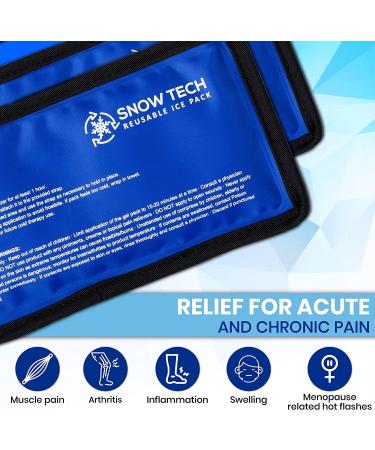 SnowTech Small Ice Pack Gel Wrap (2 Pack) - Hot/Cold Compress Therapy for Injury Pain Relief - Hand Wrist Ankle Elbow Arthritis - Reusable & Flexible - Buy Online on GoSupps.com