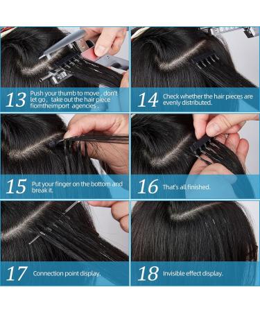 6D Hair Extensions Human Hair For Women Girls No-Trace Hair Extensions Tool/Hair Extension Gun For Salon (Color : 10 Row Size : 45cm/18inch) 45cm/18inch 10 Row - Buy Online on GoSupps.com