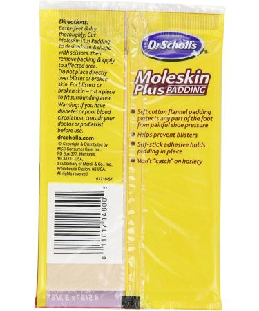 Dr. Scholl's Moleskin Plus Padding - 3-Count Packages (Pack of 8) - Buy Online on GoSupps.com
