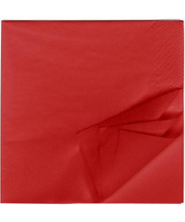 HEKU 100 Red 3-Layer Napkins | 33x33cm | Highly Absorbent & Stylish | Perfect for Events & Gastronomy | Practical 5-Pack - International Shipping Available - Buy Online on GoSupps.com