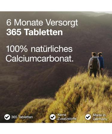 High-Dose Vegan Calcium Tablets (365 Count) - 800 mg Daily Dose Additive-Free Lab Tested Made in Germany - Buy Online on GoSupps.com