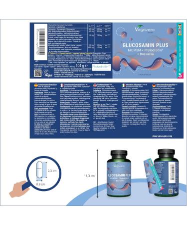 Glucosamine 1000 mg | With Chondroitin Vegan MSM Boswellia | Unique: The Only Vegan | Joint Bread | 120 Capsules | No Additives | Vegavero  - Buy Online on GoSupps.com