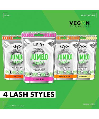 Nyx Professional Makeup False Eyelashes | Durable Vegan Reusable 15x | Jumbo Lash Extension Cluster 01 - Buy Online on GoSupps.com