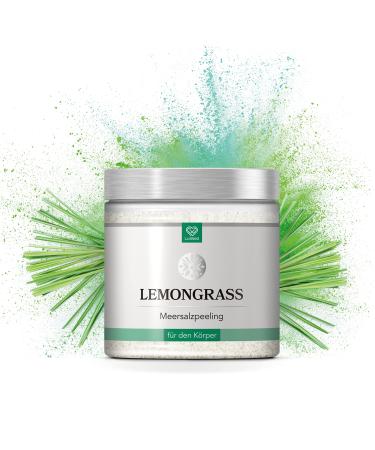 Lowell 500g body peeling from sea salt for shower and sauna - peeling with nourishing jojoba oil - body scrub - lemongrass lemongrass single - Buy Online on GoSupps.com