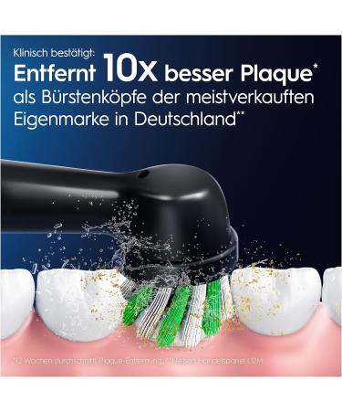 Oral-B Pro CrossAction Electric Toothbrush Heads - 10 Pack Original X-Bristen Mailbox-Compatible Made in Germany Black - Buy Online on GoSupps.com