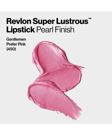 Revlon Super Lustrous Lipstick Gentlemen Prefer Pink (450) - Moisturizing Creamy Formula with Vitamin E and Avocado Oil - 0.15 oz - Buy Online on GoSupps.com