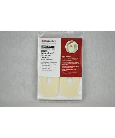 MooreBrand Felt Pedi-Pads Toe and Callus Pad with Adhesive 105 1/8