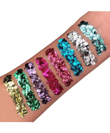 Biodegradable Lavender Chunky Glitter by Moon Glitter - Eco-Friendly Festival Makeup for Face, Body, Nails, Hair & Lips - 3g - Buy Online on GoSupps.com