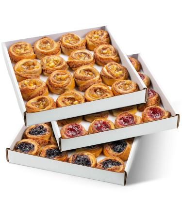 Fruit Danishes | Mini Cinnamon Buns Topped With Apple, Cherry & Blueberry Filling | Delectable Bakery Dessert | Parties & Holidays | 15 Individually Wrapped Pastries Per Flavor | Sterns Bakery Variety Fruit Danish