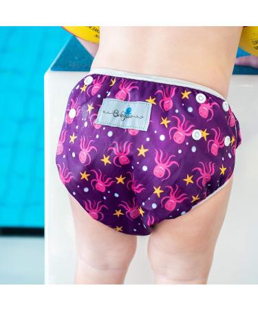 Buy Babyino Reusable Swimming Diaper | Bavarian Pants for Babies & Toddlers (Purple Octopus) | 6-18 Months Adjustable Size - Buy Online on GoSupps.com