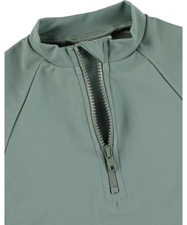 Sterntaler UV Swim Shirt for Kids - Long Sleeve Rashguard 50+ Protection Zipper & Collar Unisex Eco-Friendly Swimwear - Ideal for Bathing Fun in Matt Green (Size 104) - Buy Online on GoSupps.com