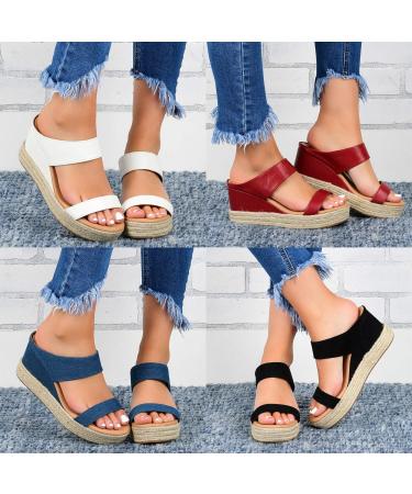 Shop Women's Wedge Sandals - Summer Open Toe Plateaus Anti-Slip Slingback Casual Shoes in Snake Pattern | Stylish Retro High Heels for Hiking & Leisure - Buy Online on GoSupps.com