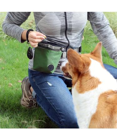 Katozoo Dog Training Treats with Clickers & Magnetic Closure Bag - Free-Handed Training in Green | International Shipping - Buy Online on GoSupps.com