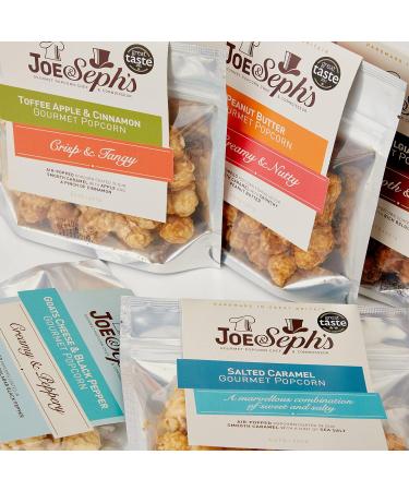 Joe & Seph's Bestsellers Popcorn Tasting Box | Gourmet Air-Popped Popcorn Selection - 5 Flavours, Ideal Gifts for Men and Women, Perfect for Parties and Movie Nights - 5x30g Pack - Buy Online on GoSupps.com