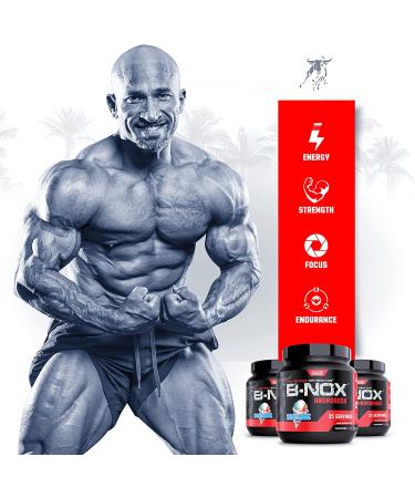 Betancourt Nutrition B-Nox Androrush Pre Workout Supplement - SNO-Cone Flavor | 3 Creatine Blend, BCAA's, Beta-Alanine, Energy | 35 Servings - Buy Online on GoSupps.com