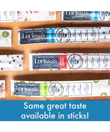 Lorissa's Kitchen Grass-Fed Organic Beef Steak Strips 2.5 Oz, 4 Count - Keto Friendly & Gluten Free, No MSG or Nitrites - Buy Online on GoSupps.com