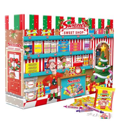 Swizzels Christmas Advent Calendar 2023 Kids - Sweet Shop Selection Box Christmas Countdown with Squashies Drumstick & More 220g. Ideal Xmas Gifts Christmas Sweets Stocking Filler with Topline Card