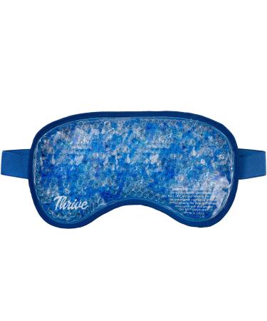 Thrive Hot & Cold Gel Bead Eye Mask/Sleep Mask - FSA HSA Approved - Reusable Gel Bead Ice Pack Provides Ice and Heat Pain Relief for Head Migraines Puffy Eyes Beauty Relaxing and Sleep Azure