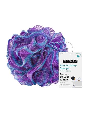 Freeman Jumbo Net Body Sponge for Exfoliating & Deep Cleaning - Large Pouf for Bath & Shower - Men & Women - Multicolored - Buy Online on GoSupps.com