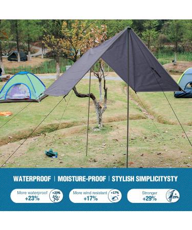 Stonehomy Waterproof Camping Tarp 10x10 ft - Ultralight Oxford 4-in-1 Tent Footprint - Compact Ground Cloth for Backpacking & Outdoor Activities - Buy Online on GoSupps.com