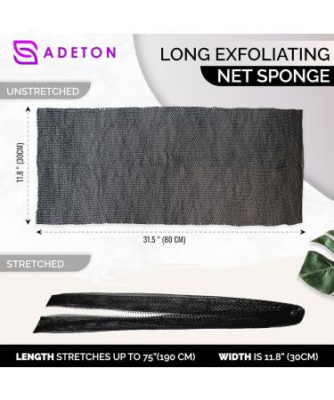 Adeton African Net Sponge - Exfoliating Body Scrubber | Black Owned | Bath Accessories for Back, Feet, and Scalp - Dead Skin Remover - Buy Online on GoSupps.com