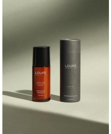 LOUPE | Upgraded Formula | Certified Organic Deodorant Roll-on | 100% Natural & Plant-Based Unisex Sensitive Skin | Scented with Organic Essential Oils | Clary Sage Eucalyptus Vetiver DEO97 | Clary Sage Eucalyptus Vetiver - Buy Online on GoSupps.com