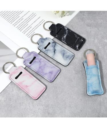 9 Pcs Marble Lip Balm Holder Keychain | Stylish Chapstick & Lipstick Sleeve | Perfect Gift for Women & Girls - Buy Online on GoSupps.com