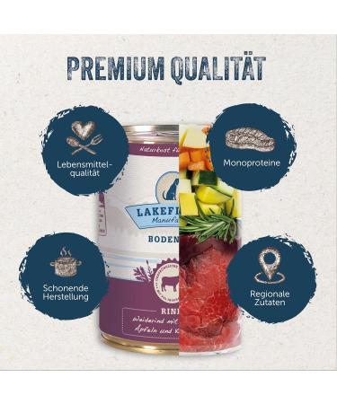 Lakefields MANUFAKTUR Wet food for puppies - 61% meat - 800 g - Buy Online on GoSupps.com