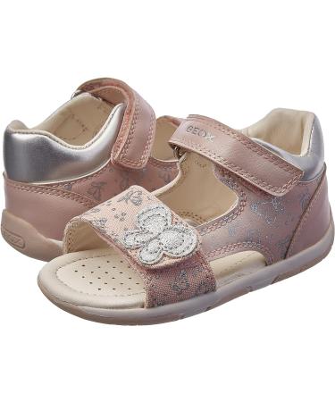 Geox Baby Girl's Sandal Tapuz First Steps 7 UK Child Lt Rose Silver - Stylish and Comfortable Sandals for Your Little One - Buy Online on GoSupps.com