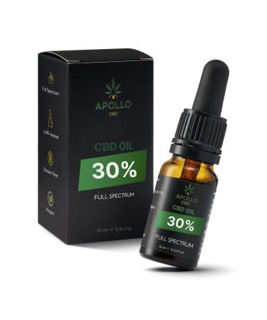APOLLOCBD - CBD Oil 30% PREMIUM - Cold Pressed - Made in Germany | cdb Hemp Oil | Omega 3-6-9 - Certified CBD Oil