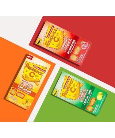 Resistance C Vitamin Stick Packs - Immune Support with 16 Nutrients, 7 B Vitamins, Antioxidants, Electrolytes - Raspberry Flavor - 14 Stick Packs - Buy Online on GoSupps.com