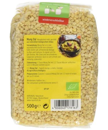 Buy Rapunzel Mung Dal - Halved & Peeled Mung Beans Pack of 3 (3 x 500g) - Premium Quality & International Shipping Available - Buy Online on GoSupps.com